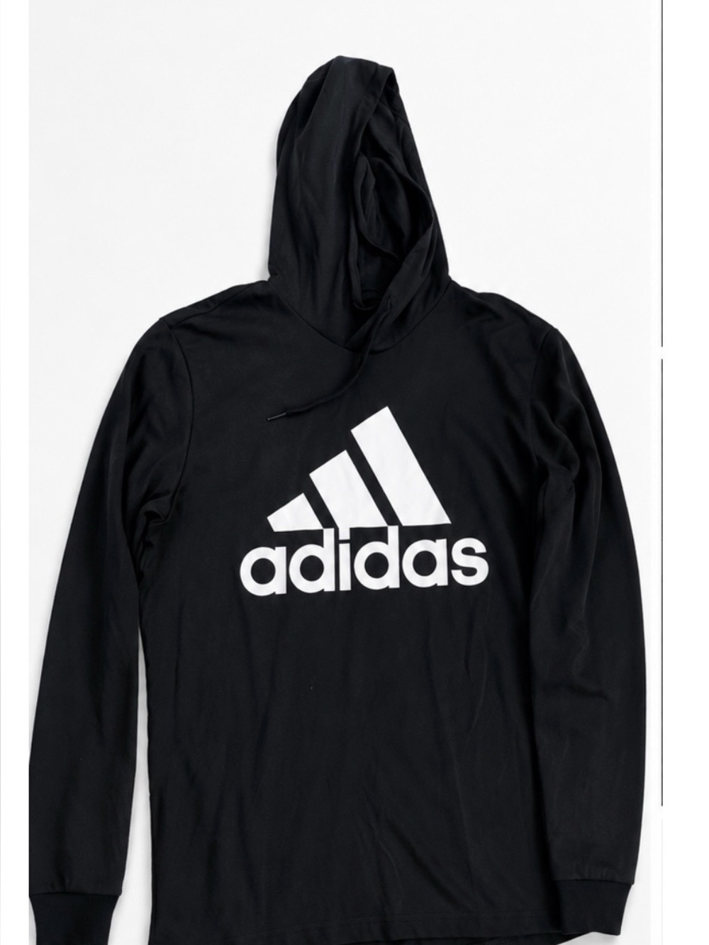 adidas Black Hoodie with White Logo
